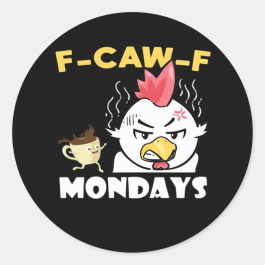 F-Caw-F マンデー クラシック ミニマル シンプル ラウンドシール (正面)