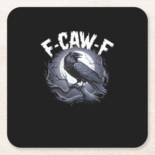 F-Caw-F ミニマルシンプル スクエアペーパーコースター (正面)