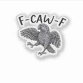 F Caw F ミニマル・クリーンデザイン シール (正面)