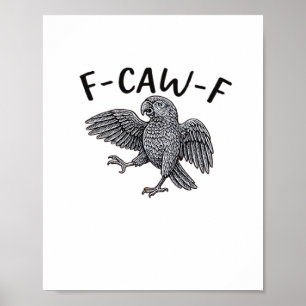 F Caw F ミニマル・クリーンデザイン ポスター