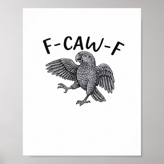 F Caw F ミニマル・クリーンデザイン ポスター (正面)