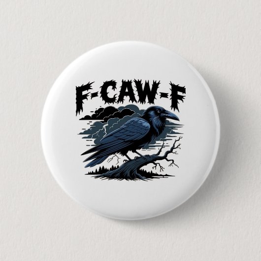 F-Caw-F ミニマル・クリーン デザイン 缶バッジ (正面)