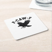 F-Caw-F ミーム おもしろ かっこいい スクエアペーパーコースター (アングル)