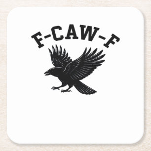 F-Caw-F ミーム おもしろ かっこいい スクエアペーパーコースター