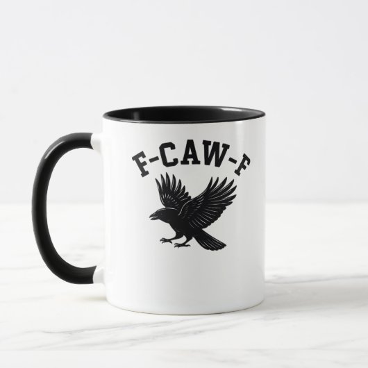 F-Caw-F ミーム おもしろ 可愛い マグカップ (左)