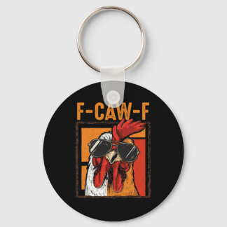 F-caw-f ミーム ニワトリ ジョーク キーホルダー
