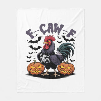 F Caw F ユーモアクロウゴシック面白いデザイン フリースブランケット