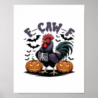 F Caw F ユーモアクロウゴシック面白いデザイン ポスター