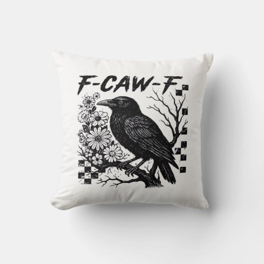 F-Caw-F ユーモア おもしろ ゴシック コウモリ クッション (正面)