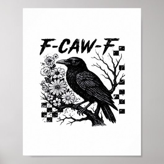 F-Caw-F ユーモア おもしろ ゴシック コウモリ ポスター (正面)