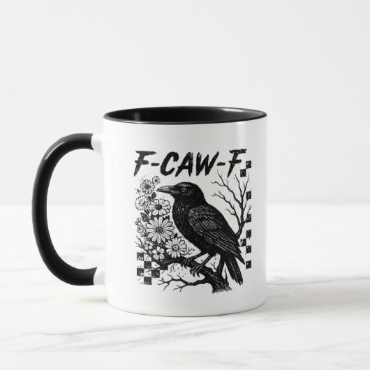 F-Caw-F ユーモア おもしろ ゴシック コウモリ マグカップ (左)