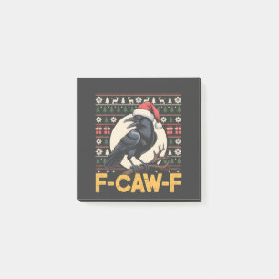 F-Caw-F ラブリーなクリスマスセーター 楽しいワタリガラス Xmas ポストイット