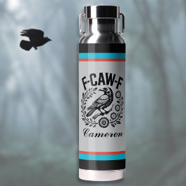 F-CAW-F ラベン 面白い ダークユーモア 花輪 名前 ウォーターボトル