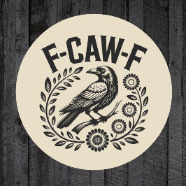 F-CAW-F ラベン 面白い 花輪 ダークユーモア ラウンドシール