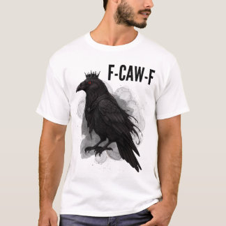 F-CAW-F レイヴンキング - ダークファンタジー水彩アート Tシャツ