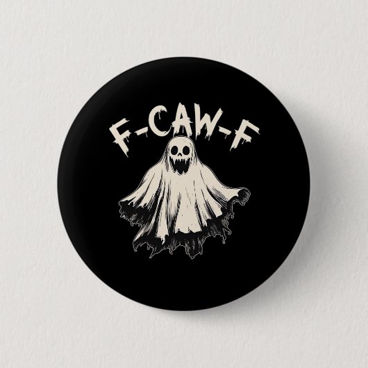 F Caw F レイヴン レトロ クラシックスタイル 缶バッジ (正面)