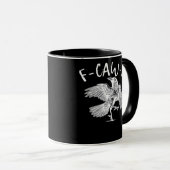 F-Caw-F レイヴン ヴィンテージ グラフィック マグカップ (正面右)