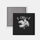 F-Caw-F レイヴン ヴィンテージ グラフィック マグネット (正面/裏面)