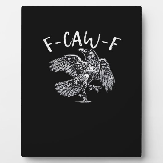 F-Caw-F レトロなカラス フォトプラーク (正面)