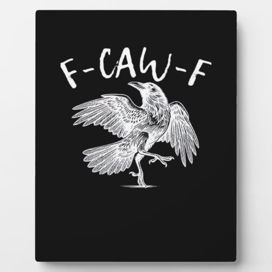 F-Caw-F レトロなワタシのカラス フォトプラーク (正面)
