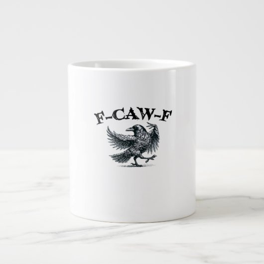F-Caw-F レトロスタイル ジャンボコーヒーマグカップ (正面)