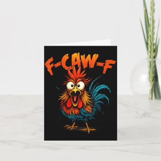 F Caw F ロースター ファニー クラウン Fcawf チキン ウィスパラー カード (正面)