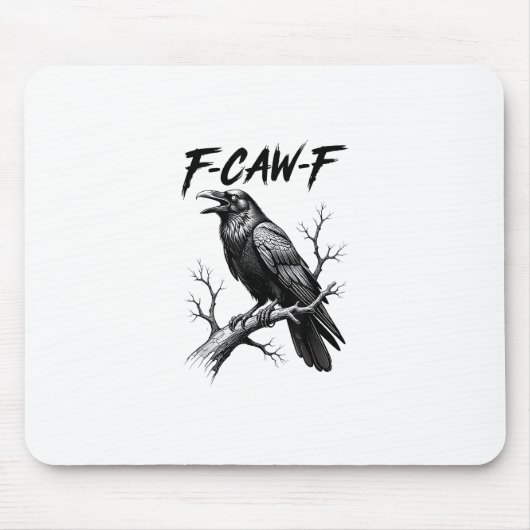 F Caw F ワシ大好きな人 レイヴン・ミーム クラシック マウスパッド (正面)