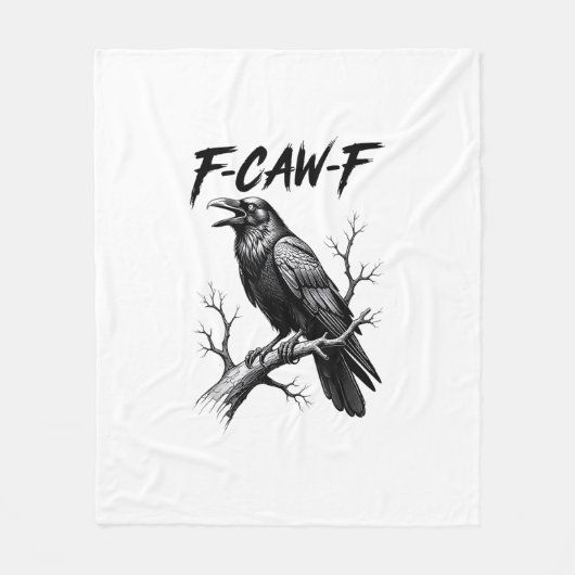 F Caw F ワシ大好きな人 Raven Meme クラシックスタイル フリースブランケット (正面)