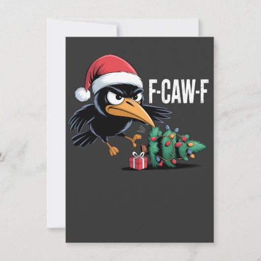 F-caw-f ワタシのクロウ＋クリスマスツリー 招待状 (正面)