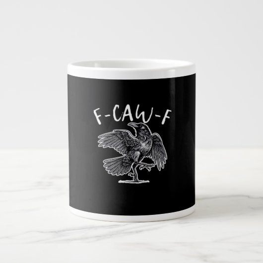 F-Caw-F ヴィンテージスタイル ジャンボコーヒーマグカップ (正面)