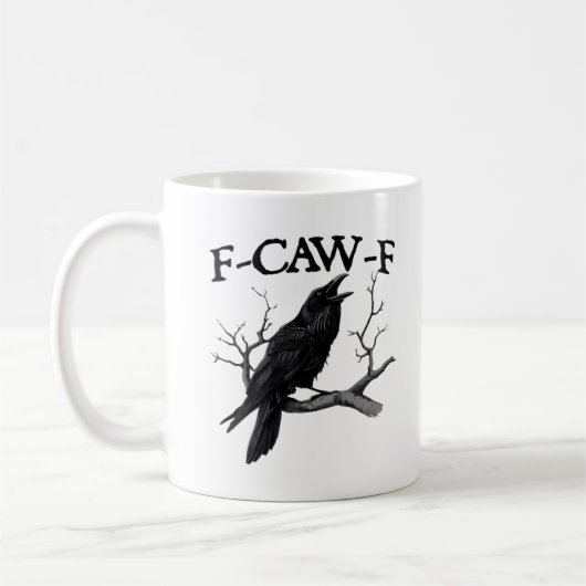 F Caw F ヴィンテージ グラフィック クラシック コーヒーマグカップ (左)