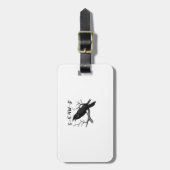 F-Caw-F 不気味なカラス ワシのゴシックなユーモア ラゲッジタグ (正面縦)
