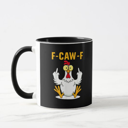 F-Caw-F 引用 ニワトリ メーム マグカップ (左)