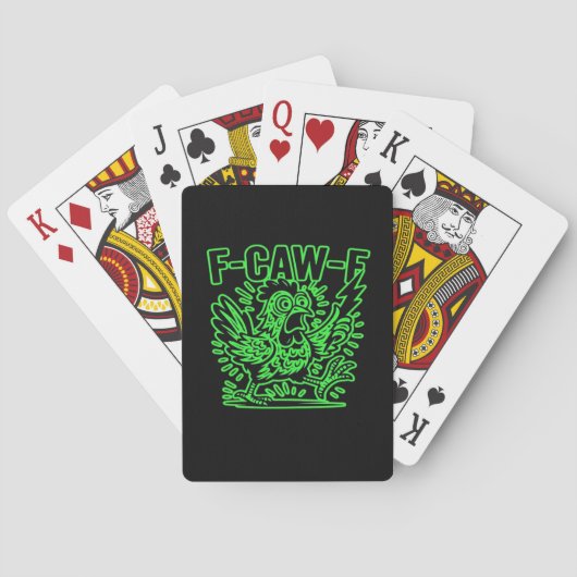 F-Caw-F 態度 クラシック クール ユニーク トランプ (裏面)