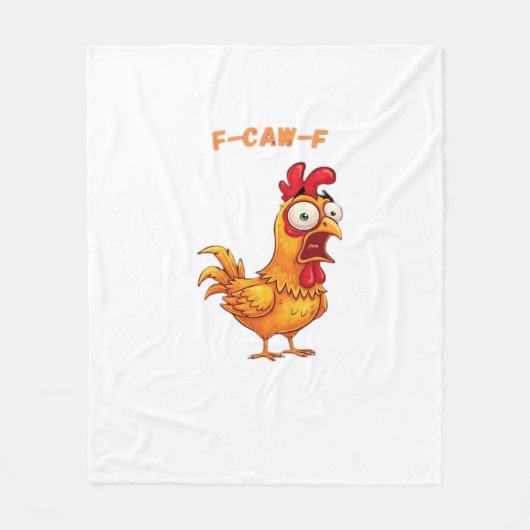 F-Caw-F 楽しい名言 フリースブランケット (正面)