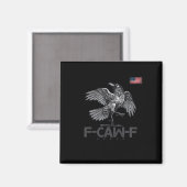 F-Caw-F 牛 面白い 鳥 USA ヴィンテージ フラグ 面白い ユーモア マグネット (正面/裏面)