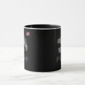 F-Caw-F 牛 面白い 鳥 USA ヴィンテージ フラッグ ユーモア マグカップ (中央)