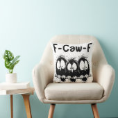 F-Caw-F 笑える鳥の引用ギフト クッション (椅子)