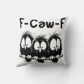 F-Caw-F 笑える鳥の引用ギフト クッション (裏面)