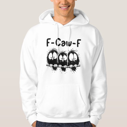 F-Caw-F 笑える鳥の引用ギフト パーカ (正面)
