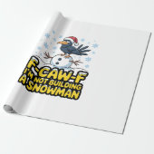 F-Caw-F 雪だるまを作らないよ、面白いクリスマス ラッピングペーパー (アンロールド)