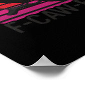 F-Caw-F 面白いカラス クラシック ミニマル シンプル ポスター (角)