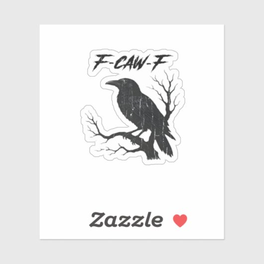 F-Caw-F 面白いカラス シール (シート)