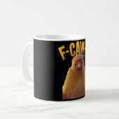 F-caw-f 面白いニワトリのユーモア F-caw-f 引用 トランプ コーヒーマグカップ (正面左)