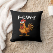 F-Caw-F 面白いニワトリのユーモア F-Caw-F 引用 ニワトリ クッション (ブランケット)