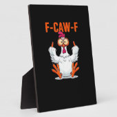 F-Caw-F 面白いニワトリ クラシックミニマルシンプル フォトプラーク (側面)