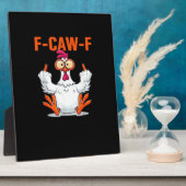 F-Caw-F 面白いニワトリ クラシックミニマルシンプル フォトプラーク (側面)