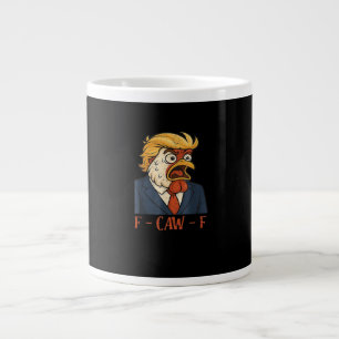 F Caw F 面白いニワトリ クラシック ヴィンテージ クールスタイル ジャンボコーヒーマグカップ