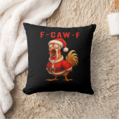 F-Caw-F 面白いニワトリ クリスマス エッセンシャル クッション (ブランケット)