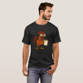 F-Caw-F - 面白いニワトリ コーヒー Tシャツ (正面フル)